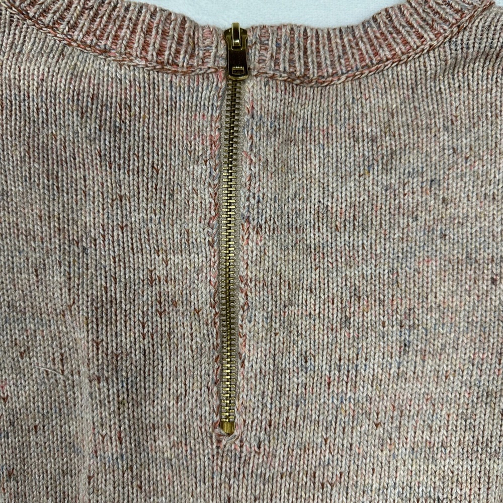 Anthropologie MOTH Anita Cable Knit Sweater Peplum Flare Earth Tone Large Boho - Picture 12 of 12
